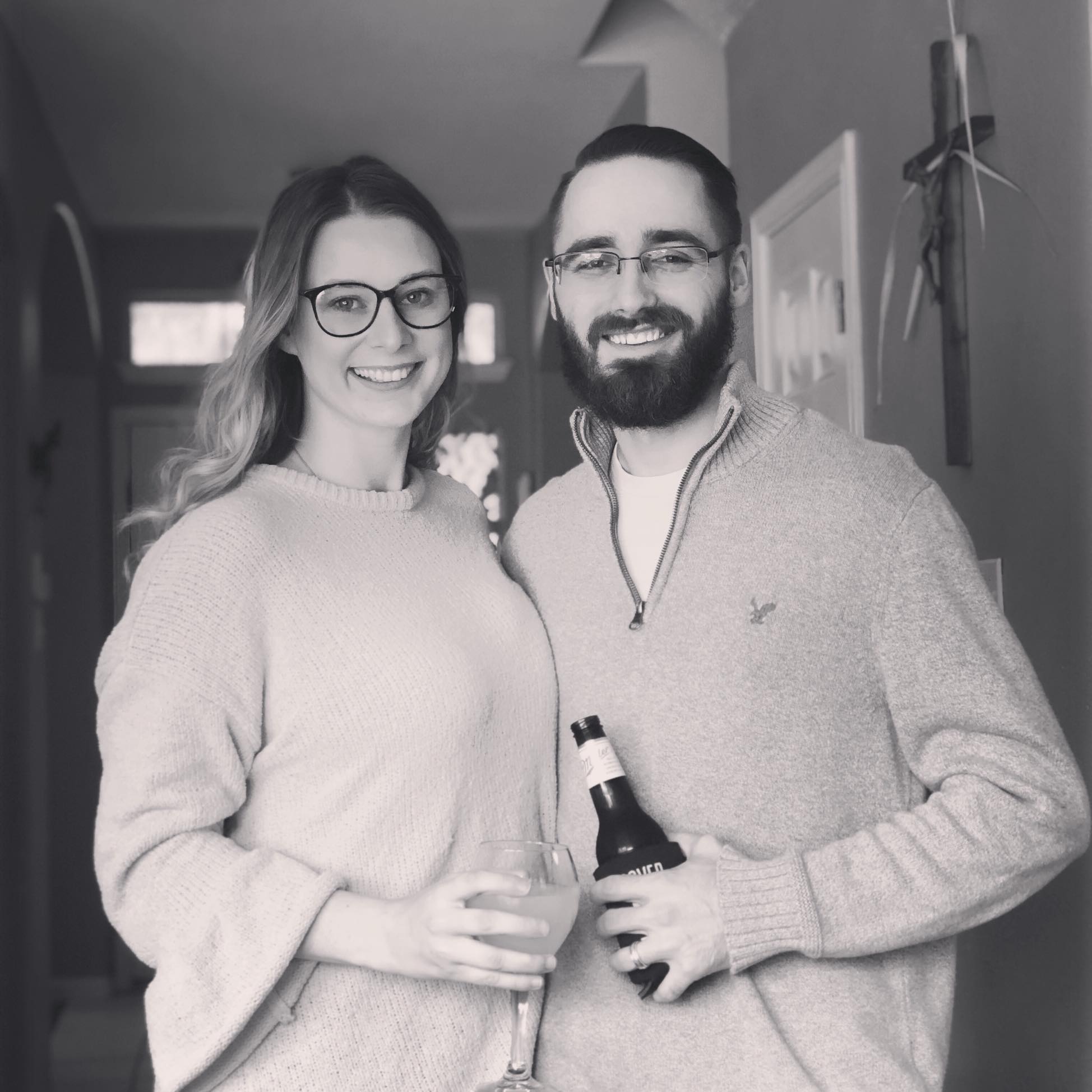 Daylan with his wife at a holiday event